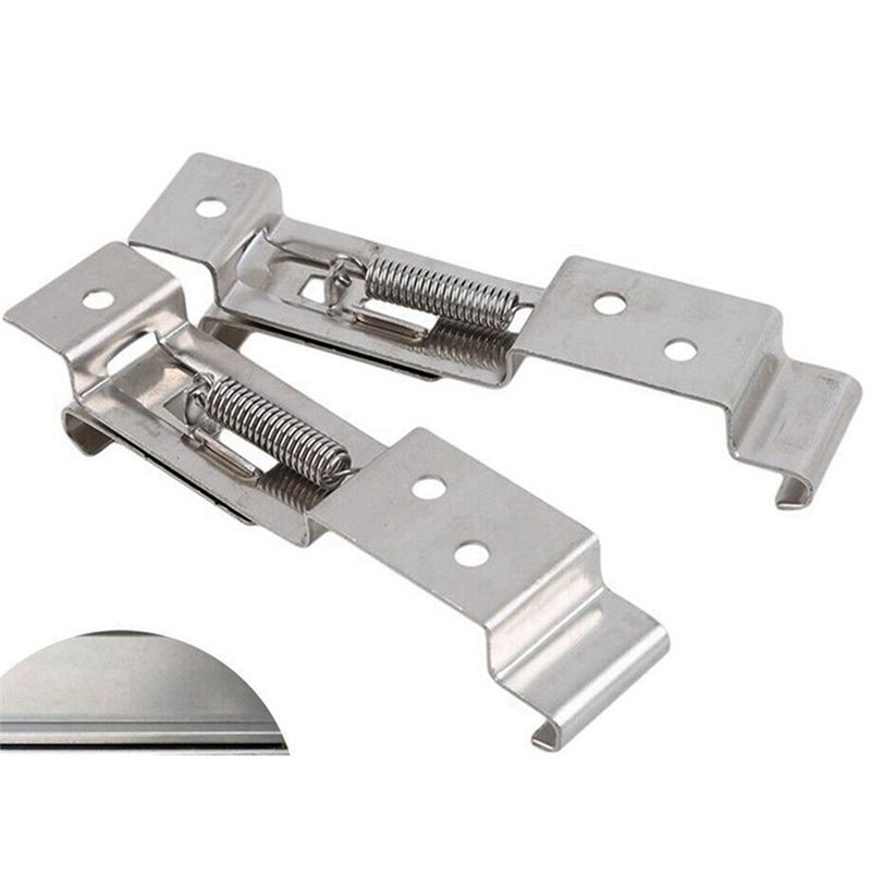 A84X-4-Piece Trailer License Plate Holder Clips - Stainless Steel, Spring Loaded, Perfect Trailers And Caravans