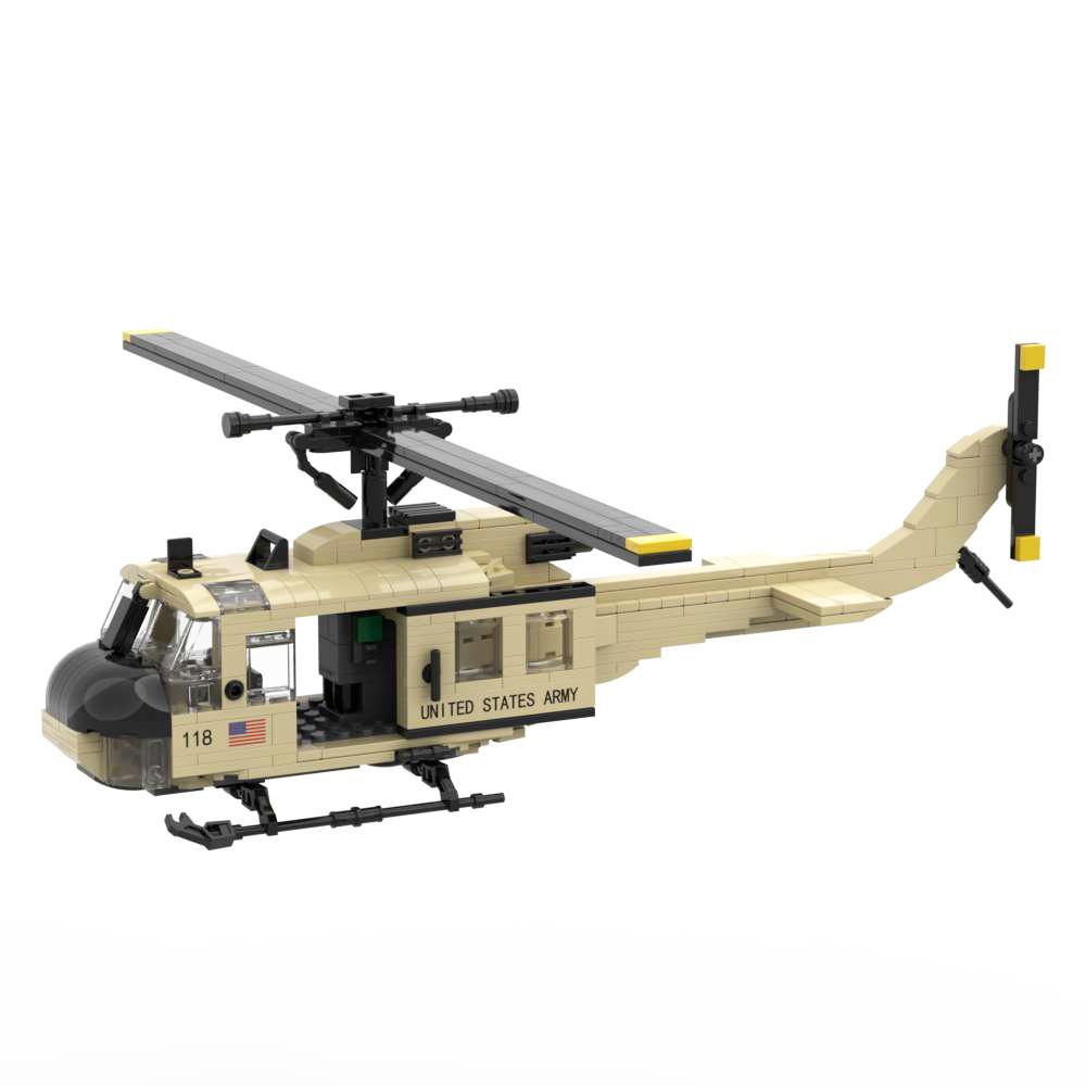 UH-1D HUEY Hubschrauber Baustein Spielzeug Baustein Set Montage Set Armee Militär Kit UH1D Kit Kompatibel mit Marken