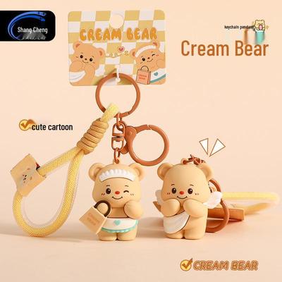 Authentic Cartoon Bear Keychain Doll Backpack Pendant - Perfect Ornament or Christmas Gift