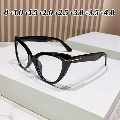 Women'S Fashion Cat-Eye Oversized Frame High-Definition Hyperopia Glasses Unisex Stylish New Blue Light Blocking Reading Glasses
