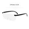 Foldable Magnifying 1.6X Reading Presbyopic Glasses Men Vintage Eyewear Transparent Magnifier Magnifies Lens Eyeglass
