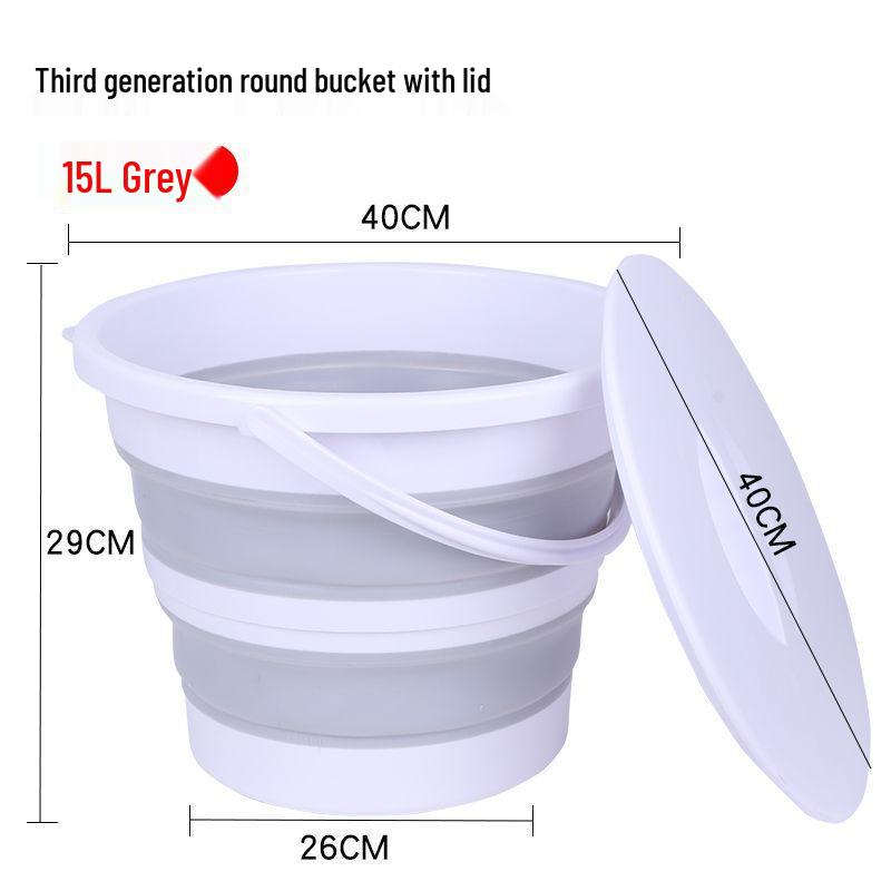 Collapsible Portable Water Bucket for Car Wash, Outdoor, Fishing, and Travel