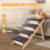 Outdoor Steps Dog Stairs Foldable Wooden Cat Climbing Ladder Non-slip Portable Pet Ladder for Small Animals Climbing