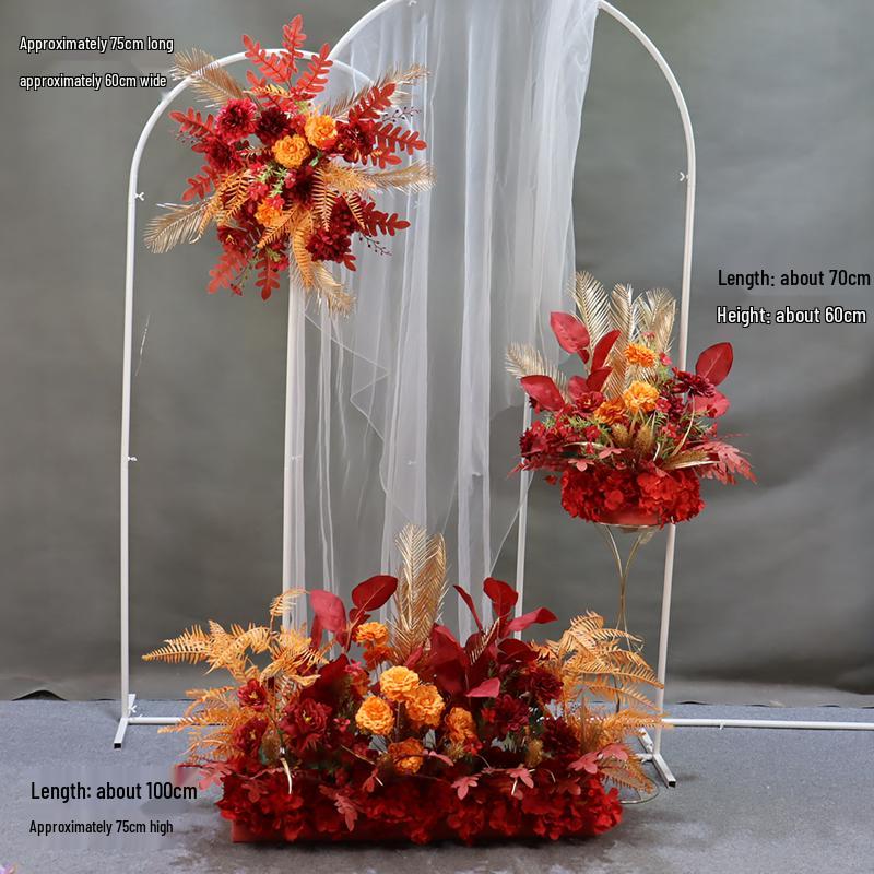 Car Delivery Ceremony Floral Arrangement: Flower Ball Scene Decor with Artificial Flowers for In-Store Display and Soft Decoration