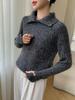 Women’s Thick Cashmere Base Layer Sweater - Gentle Style Heather Yarn - Autumn/Winter 2025 Collection