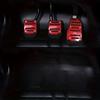 Universal Car Pedal Cover Kit - Aluminum Non-Slip Brake Gas Foot Pad Set in Red Blue Silver