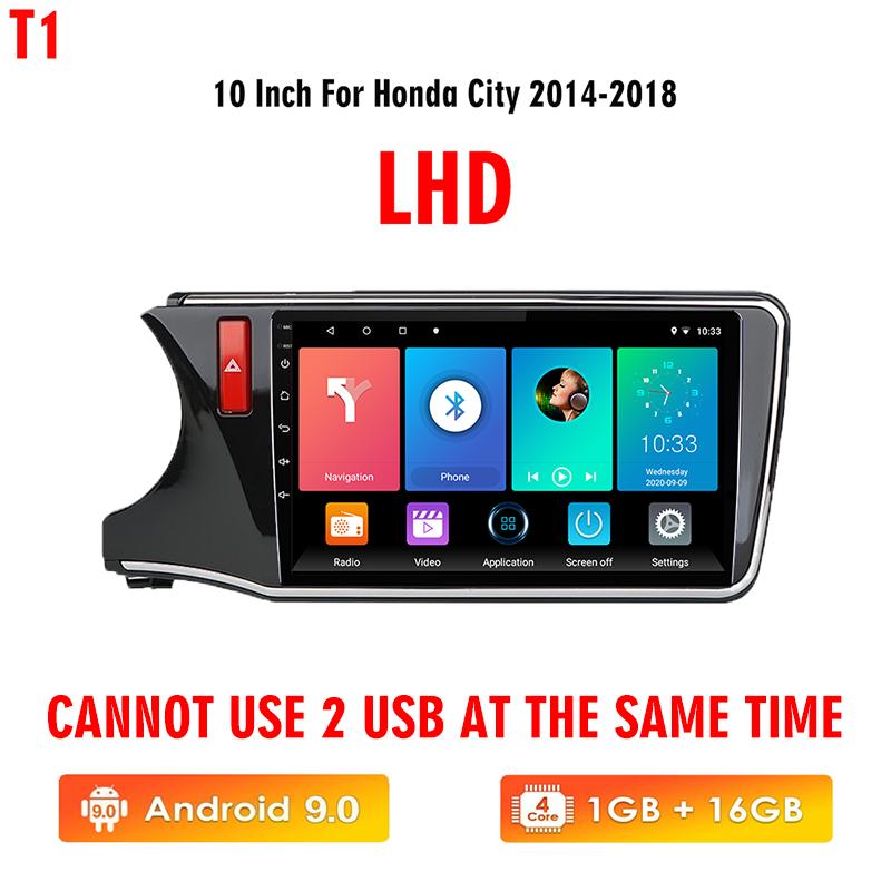 icreative For Honda City 2014 2015 2016 2017 2018 Car Radio Multimedia Blu-ray QLED Navigator Auto GPS No 2 Din DVD