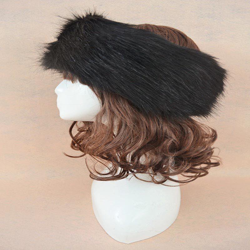 Stylish Women Lady Russian Fluffy Faux Fox Fur Hat Headband For Winter Comfort