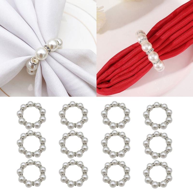 Unique Table Ornaments for Sophisticated Settings Chic Table Accessories Eye catching Pearls Napkin Rings