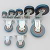 Grey Silent Swivel Casters for Dining Cars - Light Duty, High-End Rubber Wheels