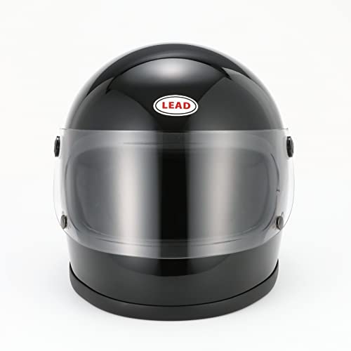 LEAD RX-200R Full Face Motorcycle Helmet, Black, One Size Fits Most (57-60cm)