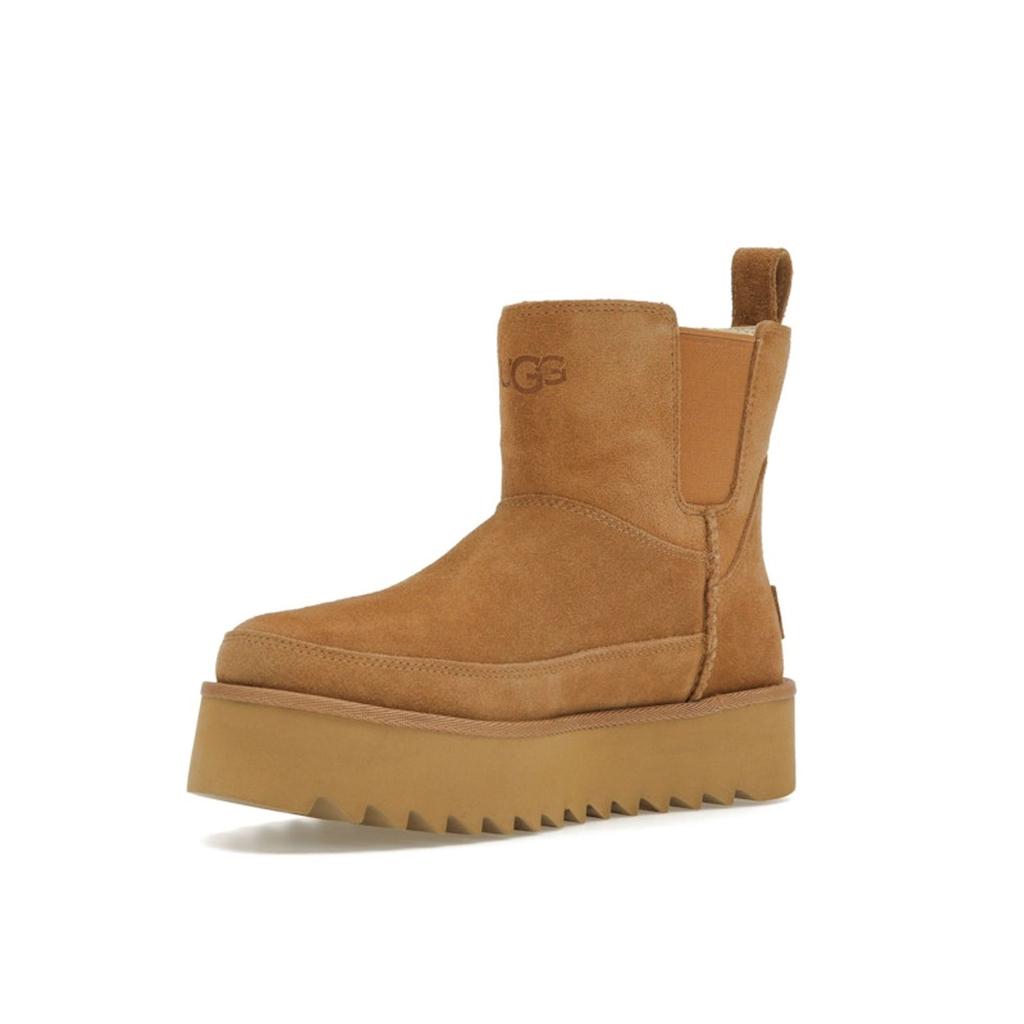 UGG  Chelsea Platform Mini Boot Chestnut Women Sneakers Brown 1158051-CHE