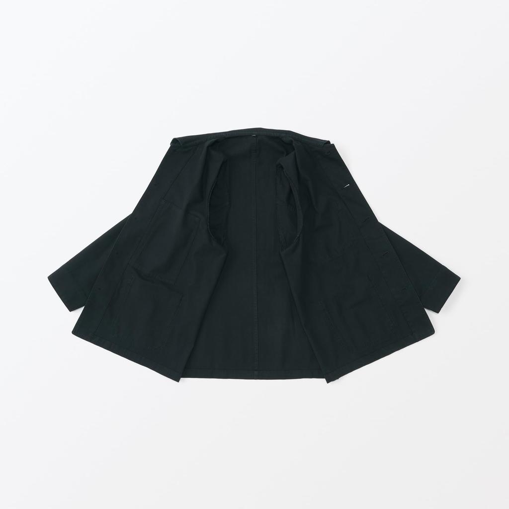 MUJI Men's Kapok Blend Herringbone Coveralls (AD0WLA5S) Black, Size XL
