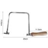 Piła do obróbki drewna, wielofunkcyjne regulowane piły ręczne, DIY U Shaped Bow Hacksaw Hand Garden Tool Metal Loaf String Cutter Saw z 2 ostrzami