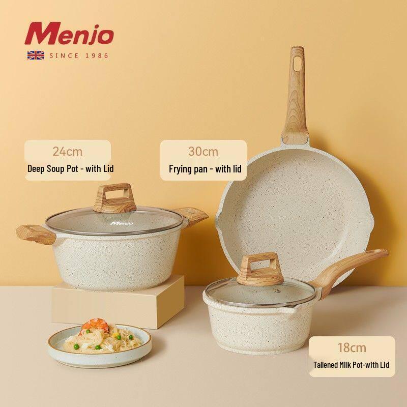 Qiwei Maifan Stone Non-Stick 3-Piece Cookware Set