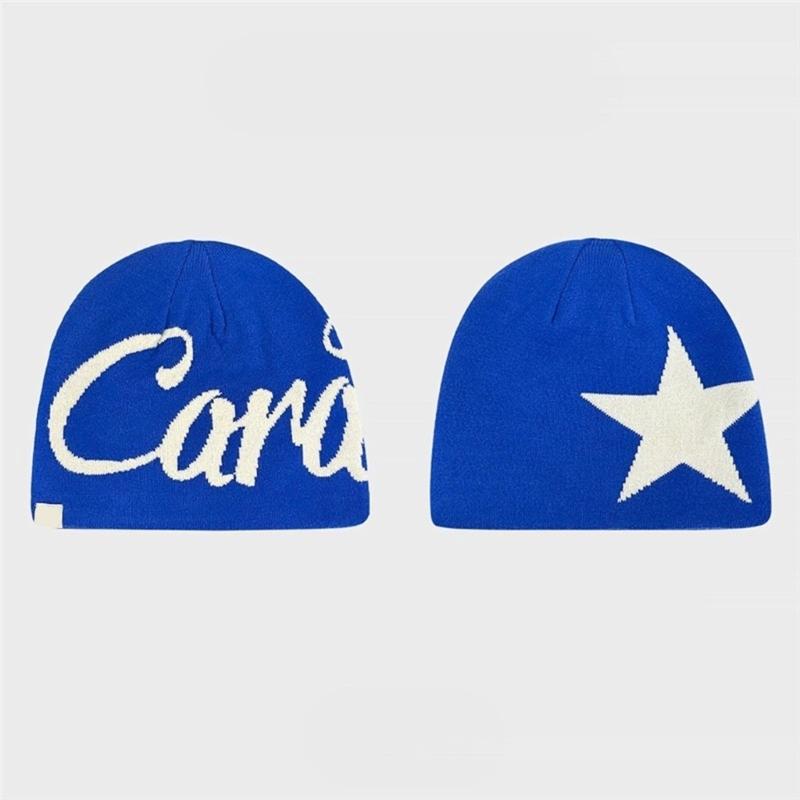 Acrylic Knit Beanies Star Print Stretchable Fit Winter Hat For Men Women Casual Cap Unisex Soft Warm Outdoor Activities
