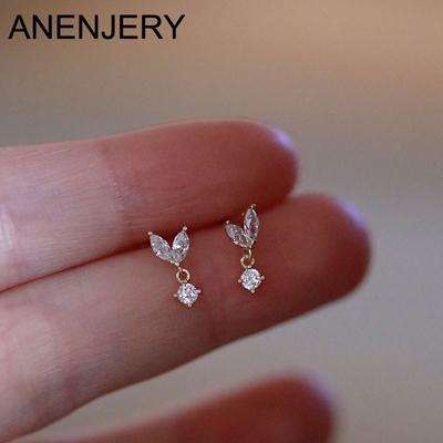 Zircon Butterfly Stud Earrings for Women Female Fashion Cute Delicate Ear Jewelry Accessory