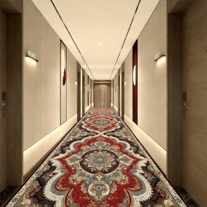 Persian Corridor Carpet Retro Decoration Home Hall Passageway Runner Rug Non-slip Stairway Carpets izable Luxury Aisle Mat