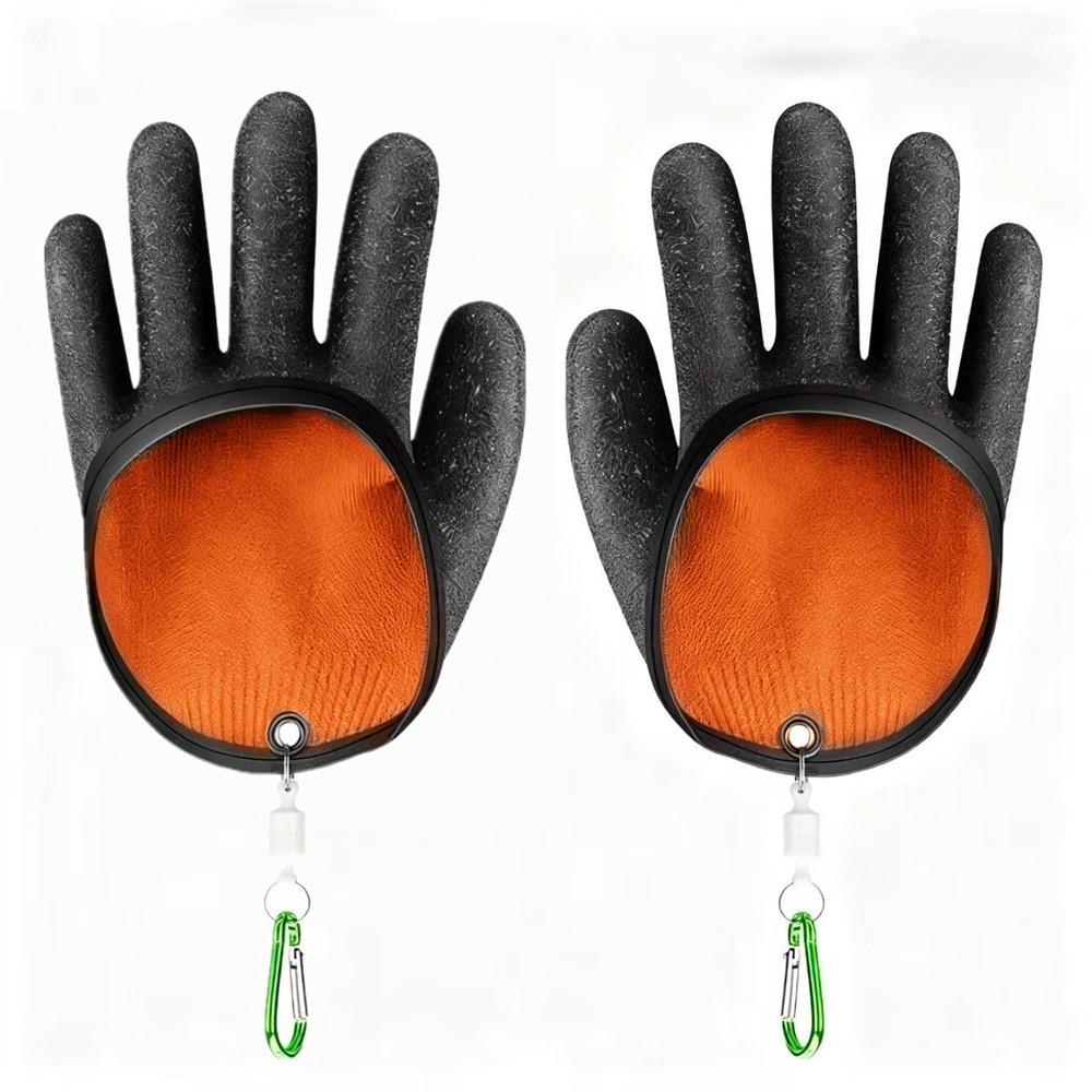 Anti-Slip, Anti-Puncture, Waterproof Fishing Gloves - Non-Stick Latex Grip for Handling Lures and Fish