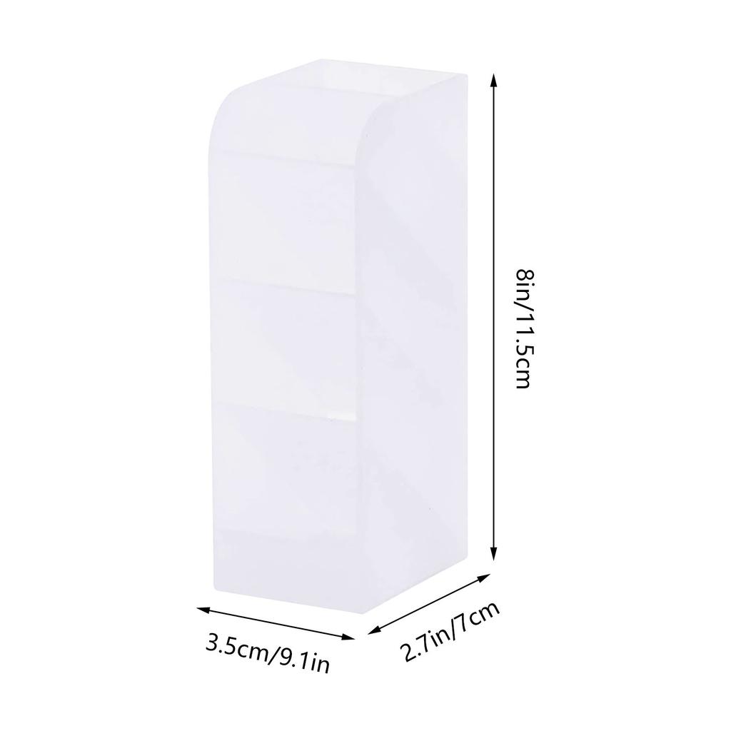 Creative Multi-functional Plastic Compartment Slanting Desk Organizer Pen Holder