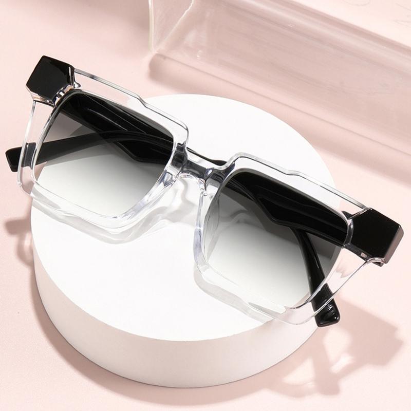 Men's and Women's Fashion Retro Personality New Sunglasses Women's Fashion Large Square Frame Anti-ultraviolet Sunglasses
