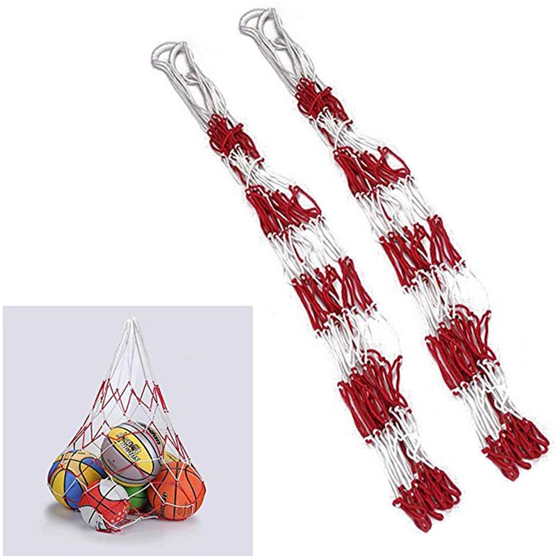 1/2pcs Portable Carry Net Bag Balls Volleyball Outdoor Durable Standard Nylon Thread Soccer Basketball Hoop Mesh Net