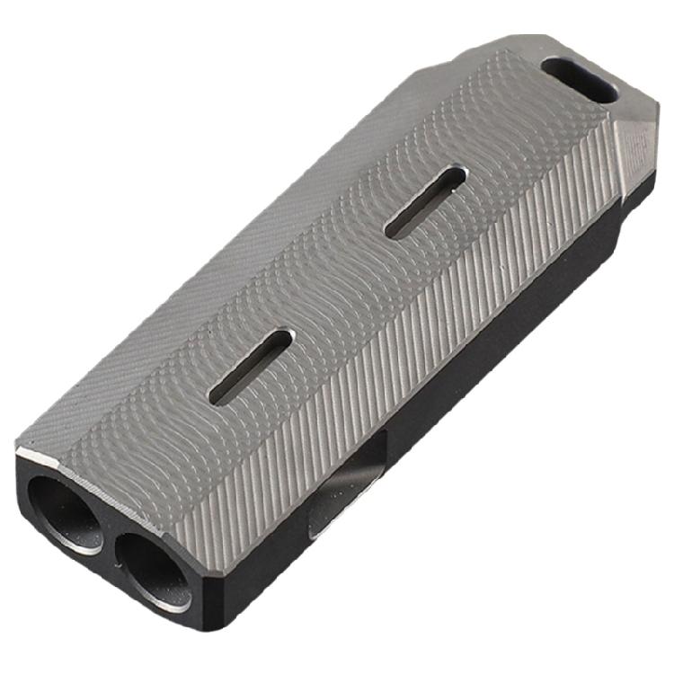 Portable Titaniums Alloy Double Tube Whistle High Frequency Whistle Outdoor Camping Survival Whistle 120db Loud Sound