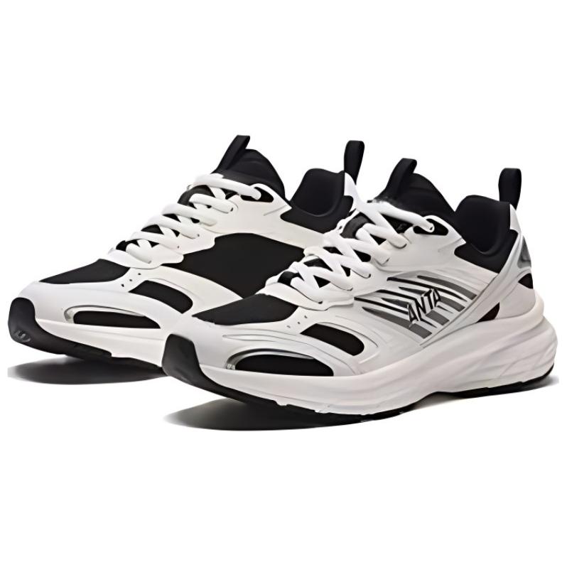 Anta Light Year Retro Casual Shock Absorbing Durable Low Top Running Shoes Women sneaker White Black 922425505-4