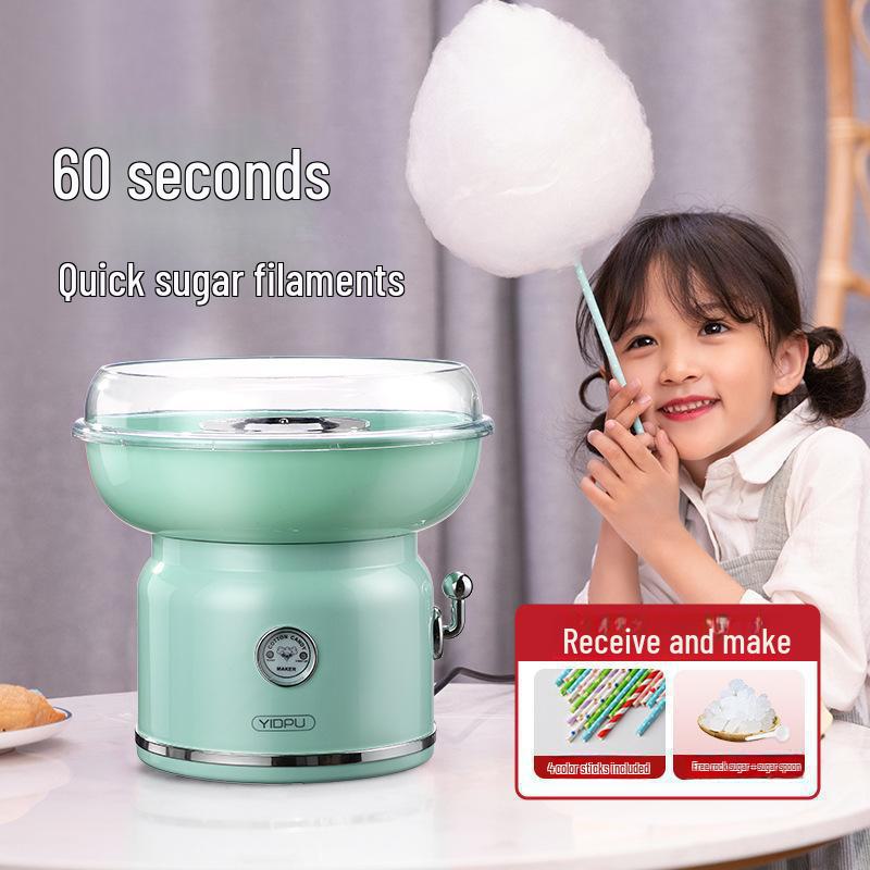 Children's Electric Cotton Candy Maker: Compact, Non-Stall Design for Home and DIY Use. Ideal for Small-Scale and International Connections.