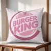 Brand HHun Burger King Cushion Cover Natural Linen Organic Fabric DoubleSided Printing Couch Pillow Covers Home Decor