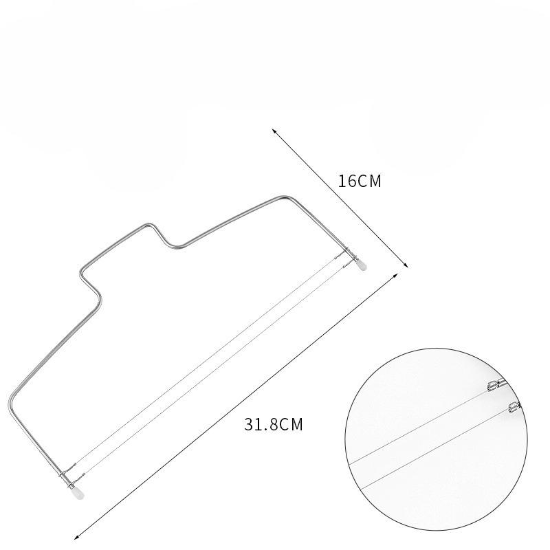 

Stainless Steel Double Line Cake Layering Device, Bread Slicing And Cutting Aid, Household Baking Tool