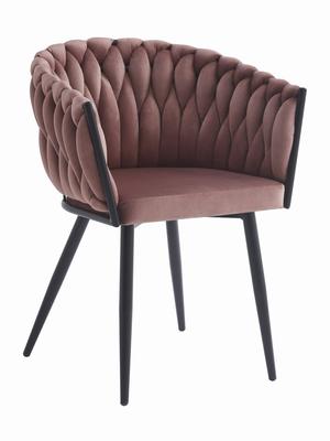 Orion Chair - Dark Pink Velvet / Black Legs X 1