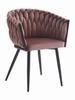 Sedia Orion - Velluto Rosa Scuro / Gambe Nere X 1