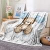 Flanellen Deken met Teddybeerprint, Hoge Kwaliteit, Comfortabel voor Alle Seizoenen, Woondecoratie, Warmte en Comfort, Perfect voor Kerstcadeaus