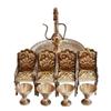 Paartha Saarthi Rajasthani Antique Decorative Handcrafted Vintage Handmade Elegant Designer Brass Dining Table Chair Maharaja Set Showpiece