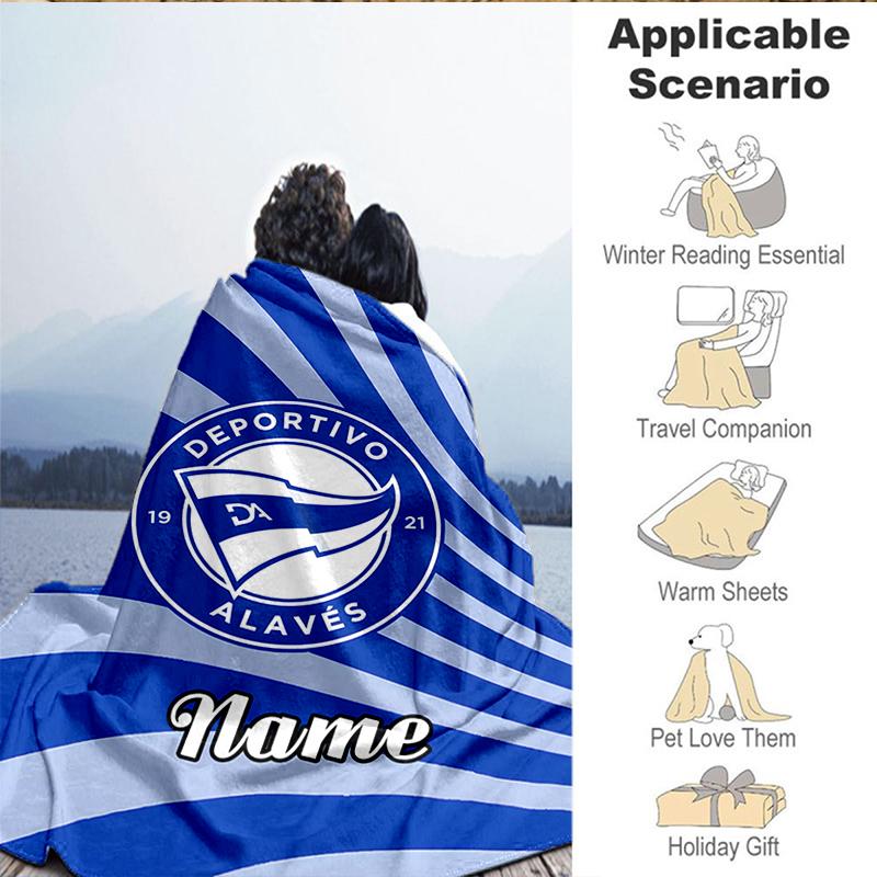 Custom Name Deportivo Fan Gear Blanket Lightweight Ideal Bedding Blanket Perfect for Travel, Camping, Living Rooms, Sofas, Christmas gift