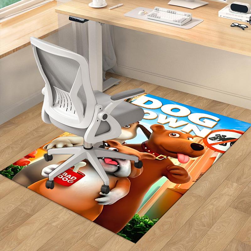 Dog Town Cartoon Carpet For Playroom Bedroom Living Room Sofa Home Decor Kids Game Area Rug Nonslip Floor Mat
