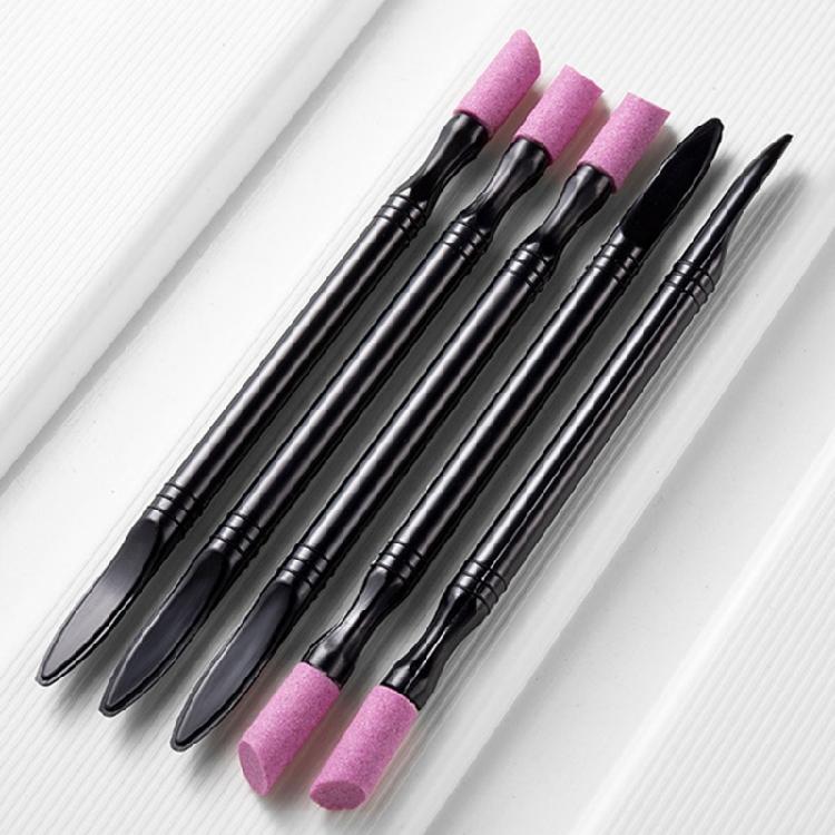 5 Pcs Cuticle File Stone Nail File Stone Cuticle Pusher Nail Art Polishing Pen Nail Grinding Pen