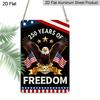 2D Flat 1pc Decorative 8*12 Inch Plaque Aluminium Metal Sign: USA 250 Years of Freedom Retro Art with Bald Eagle, US Flag & 1776-2026 Patriotic