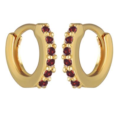 [R4818] - Vergoldete Creolen 'Sissi' Rotgold - 10 mm 1 mm