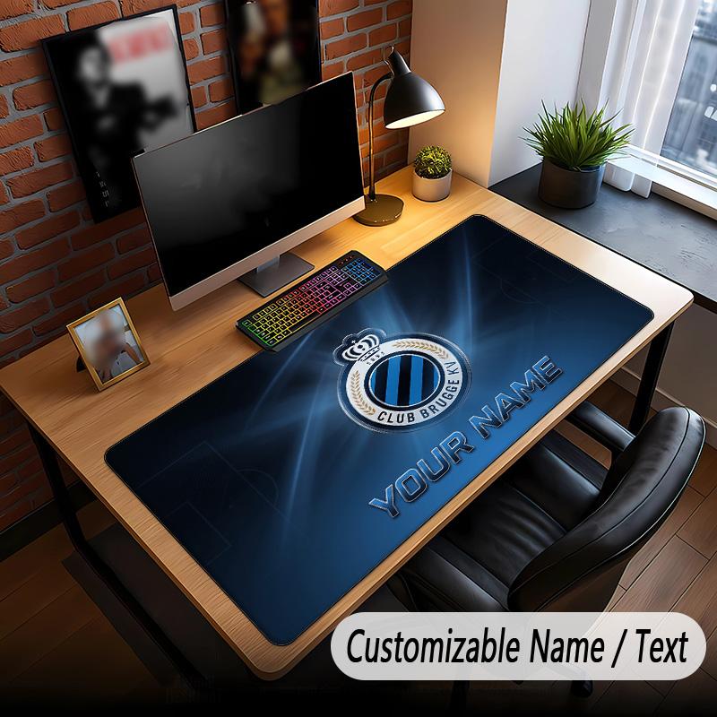 Large Mouse Pad Club Brugge FC Print Custom Name Text Desk Mat for Office Gaming
