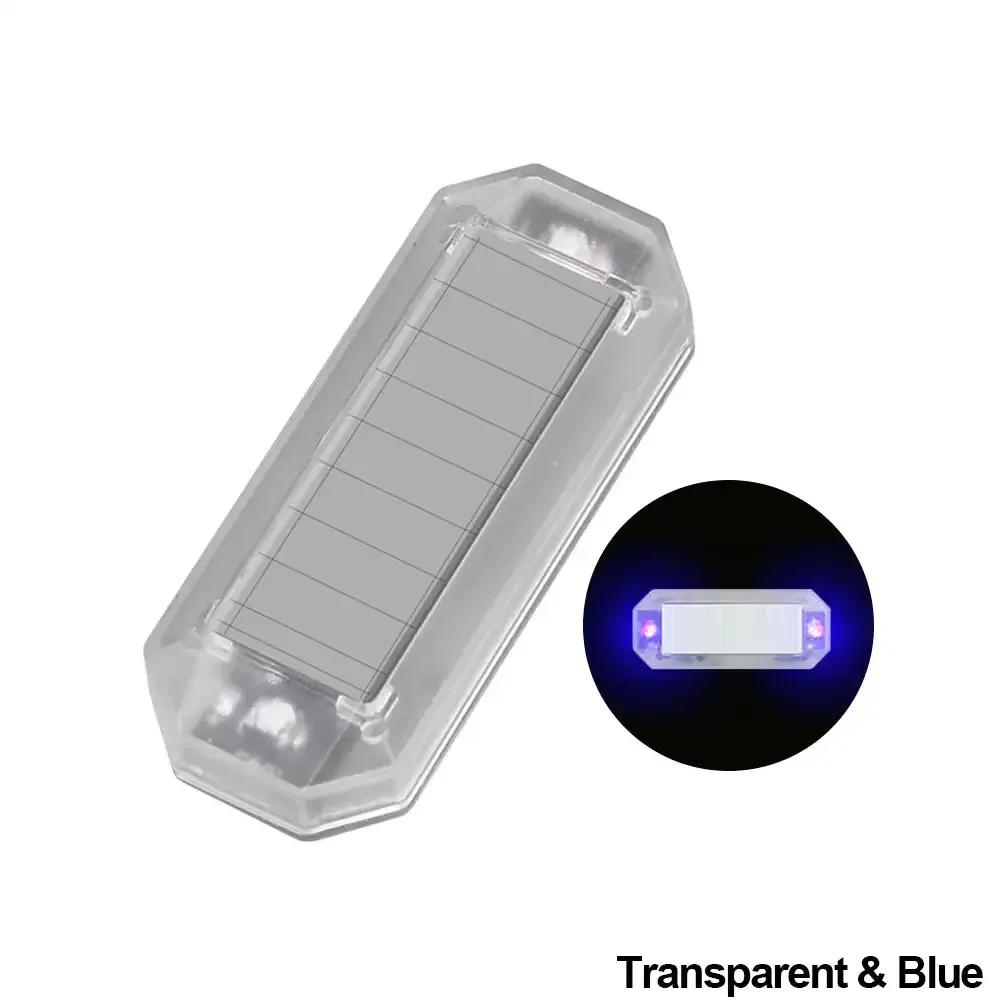 Mini LED Solar Power Bil Varningsljus Natt Säkerhet Simulerat larm Trådlös Stöldskyddslampa Strobe Dummy Larmlampa