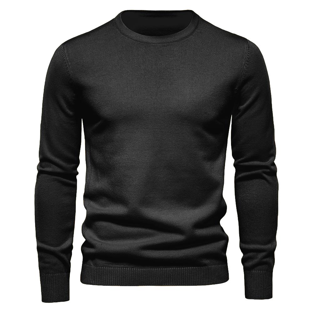 Warm Winter Sweater Men Thickness Pullover O-neck Solid Color Slim Fit Quality Mens Sweaters Pull Men