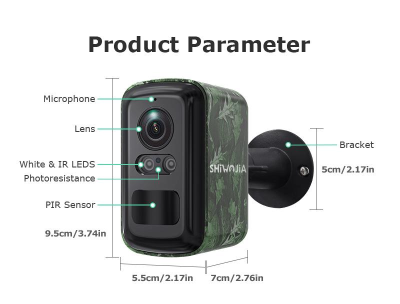4G Wireless HD Outdoor Camera: Low-Power, Full-Color Night Vision, Camouflage Design