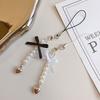 Sweet Phone Chain Strap Lanyard Bowknot Heart Bead Pendant Phone Charm Hanging Decoration Cute Phone Accessories