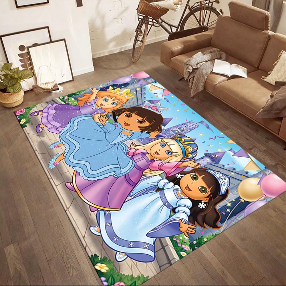Dora Explorer Area Rug Perfect for Study room Entryway Kitchen Game Room Anti-slip Rug Office home decor Gift for Festivals