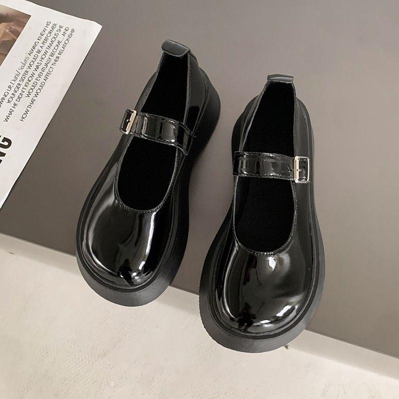 New style small leather shoes women and girls pork kidney shoes platform sweet cool Mary Jane shoes single shoes