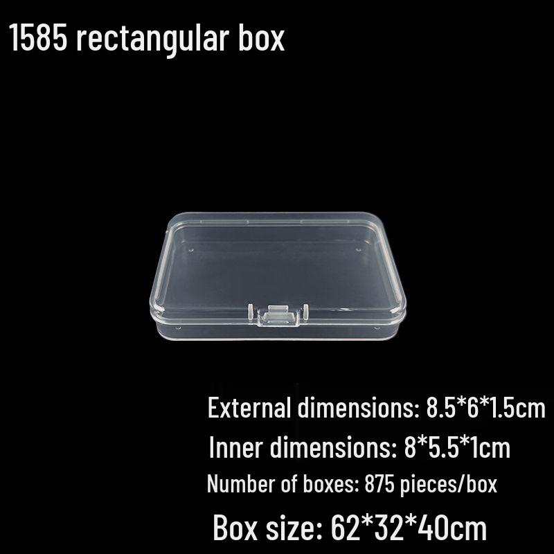 Square Transparent PP Plastic Storage Box for Electronics and Earbuds