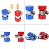R 134a Gas Quick Connector, HVAC AC Valve Core Manifold with 1 X Blue Quick Coupler for A/C Manifold Gauge Set