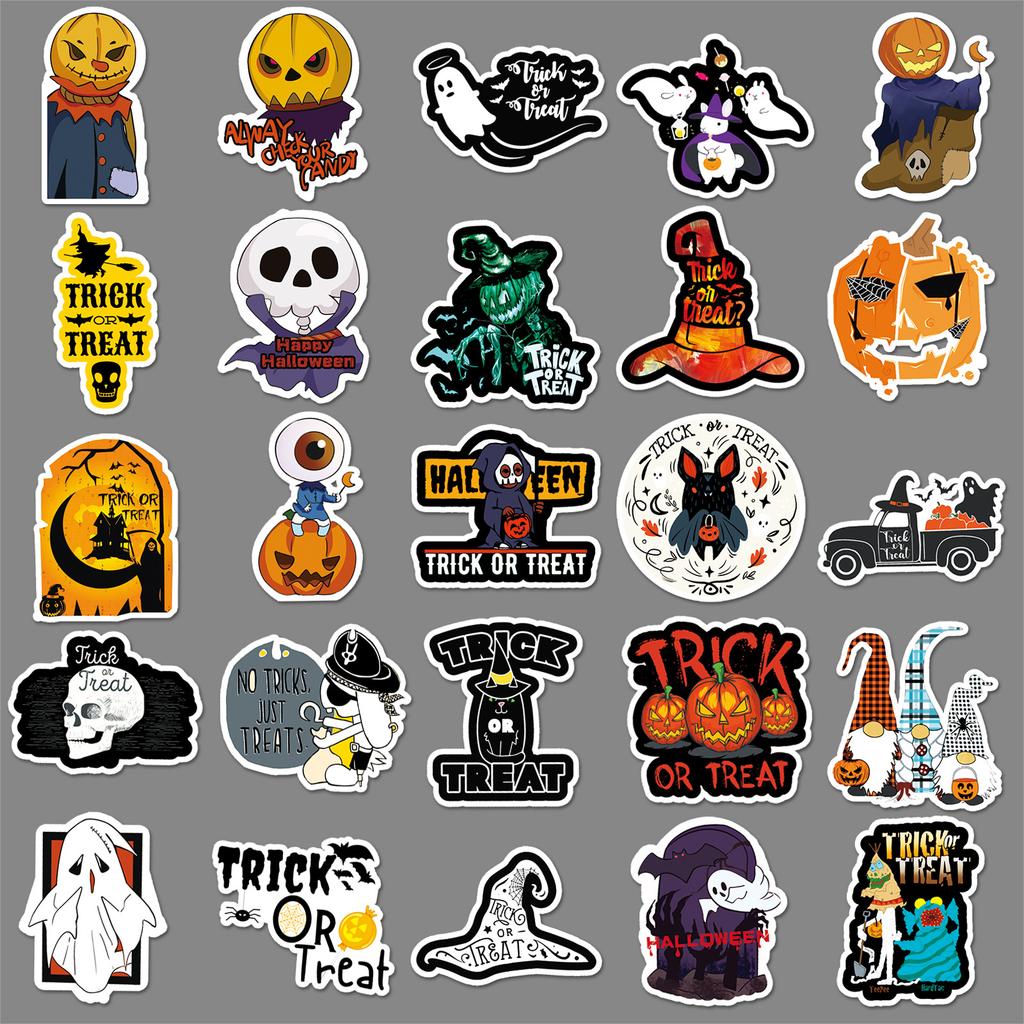 200 Halloween Doodle Personality Cartoon Festival Children's DIY Hand Ledger Skateboard Suitcase Stickers